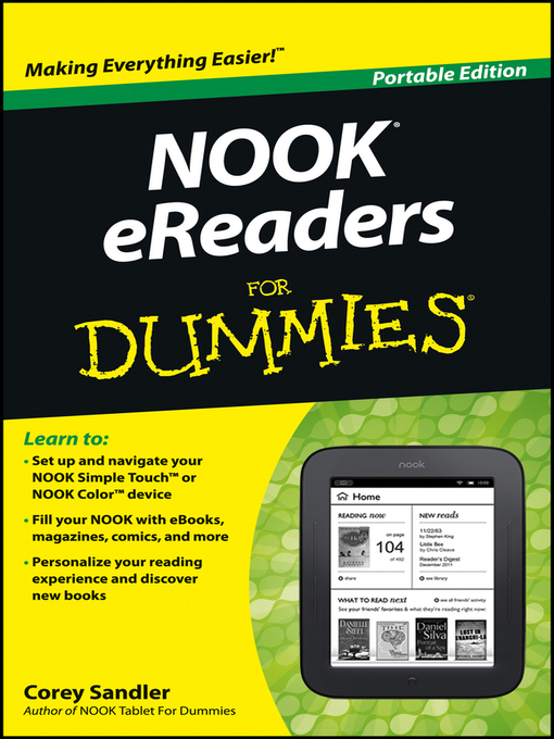 Title details for NOOK eReaders For Dummies by Corey Sandler - Available